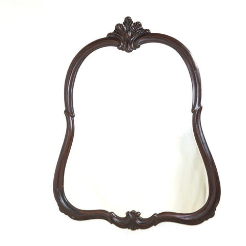Antique Mahogany Hand Carved Mirror