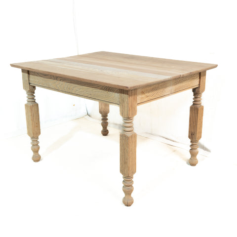 Edwardian Oak & Basswood 4-Seater Table