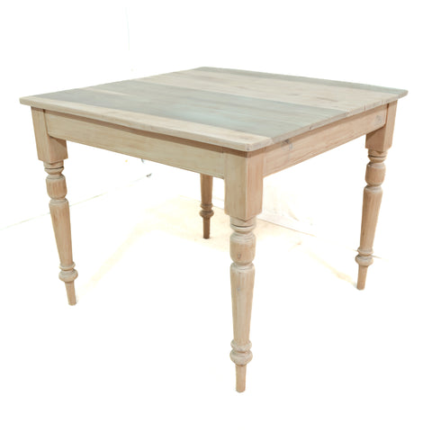 Cottage Style Solid Basswood & Yellowwood 4-Seater Table