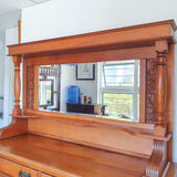 Large Solid Teak Edwardian Sideboard