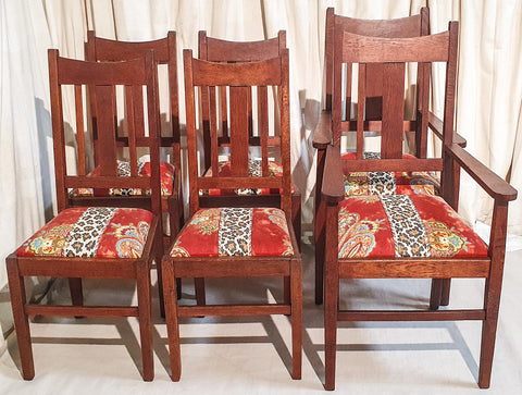 6x Oak Dining Chairs