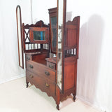 Edwardian Solid Walnut Dressing Table