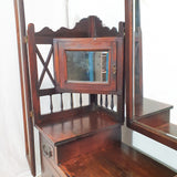 Edwardian Solid Walnut Dressing Table