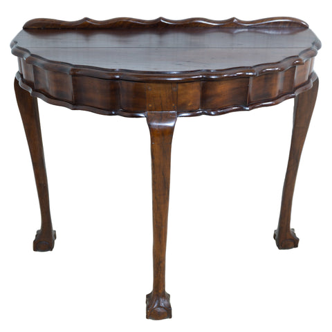 20thC Imbuia half moon table for sale in cape town.