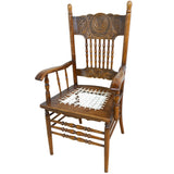 8x Colonial Birch & Riempie Dining Chairs
