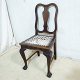 5x Imbuia & Riempie Dining Chairs