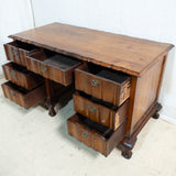 Solid Imbuia 7 Drawer Desk