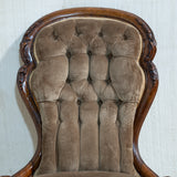 Victorian Mahogany Buttonback Nursing Chair