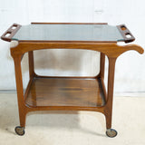 Mid-Century Kiaat Wood Tea Trolley / Dinner Wagon