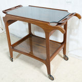 Mid-Century Kiaat Wood Tea Trolley / Dinner Wagon