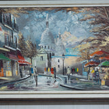 Parisian Street Scene Original Oil Painting