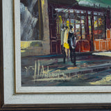 Parisian Street Scene Original Oil Painting