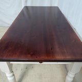 8-Seater Solid Pine & White Painted Dining Table