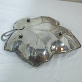 Leaf Shaped Silver Plated Entree Dish