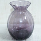 Rounded Purple Glass Vase