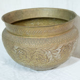 Vintage Brass Detailed Pot
