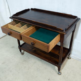 Solid Blackwood 2 Drawer Dinner Wagon