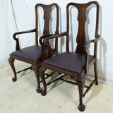 Pair of Stinkwood Queen Anne Armchairs