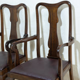 Pair of Stinkwood Queen Anne Armchairs