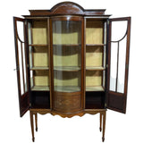 Large Edwardian Mahogany Bowfront Display Cabinet