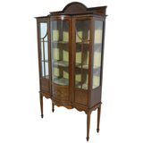 Large Edwardian Mahogany Bowfront Display Cabinet