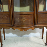 Large Edwardian Mahogany Bowfront Display Cabinet