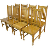Solid Oak 8-Seater Dining Table & Chairs