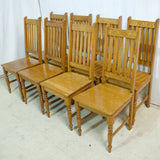 8x Oak Bar-Back Dining Chairs