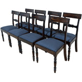 8x Regency Style Alder Bar-Back Chairs