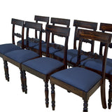 8x Regency Style Alder Bar-Back Chairs