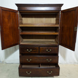 Georgian Solid Mahogany Linen Press