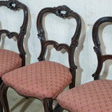 4x Victorian Rosewood Bustleback Chairs