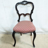 4x Victorian Rosewood Bustleback Chairs