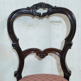 4x Victorian Rosewood Bustleback Chairs