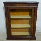 Victorian Walnut Inlaid Piers Display Cabinet