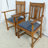 Pair of Oak Armchairs