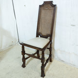 4x Antique Mahogany & Cane Highback Chairs
