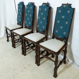 4x Antique Mahogany & Cane Highback Chairs