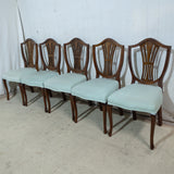 5x Sheraton Mahogany Shield Back Chairs