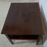 Mid Century Solid Imbuia 2-Tier Side Table