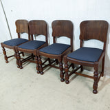 4x Teak Art Deco Chairs