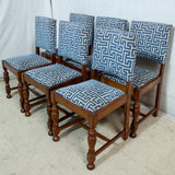 6x Teak Upholstered Dining Chairs