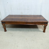 Large Indonesian Style Solid Mango Wood Coffee Table