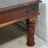 Large Indonesian Style Solid Mango Wood Coffee Table