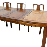Chinese Ming Style Solid Rosewood Extension Table & 8x Chairs