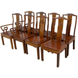Chinese Ming Style Solid Rosewood Extension Table & 8x Chairs