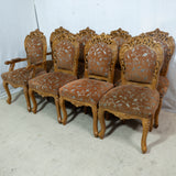 Ornate 8-Seater Cherrywood Dining Table & Chairs