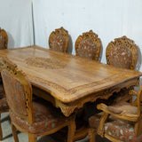 Ornate 8-Seater Cherrywood Dining Table & Chairs