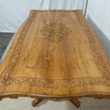 Ornate 8-Seater Cherrywood Dining Table & Chairs