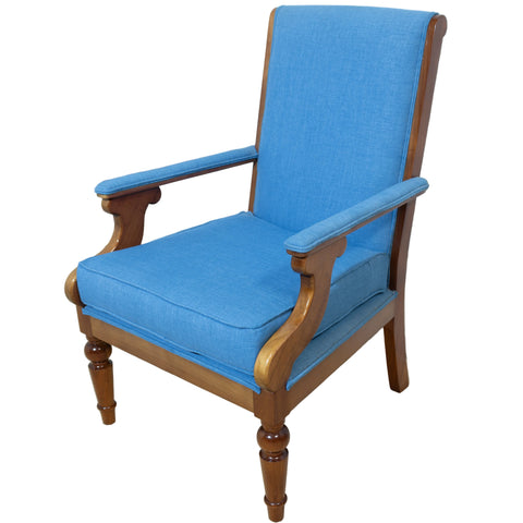 Blue Victorian Style Lounge Chair
